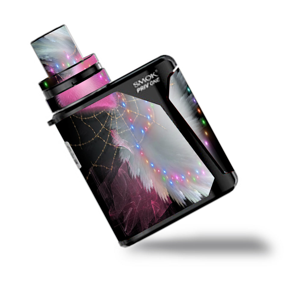  Mystic Pink Hearts Feathers Smok Priv One Skin