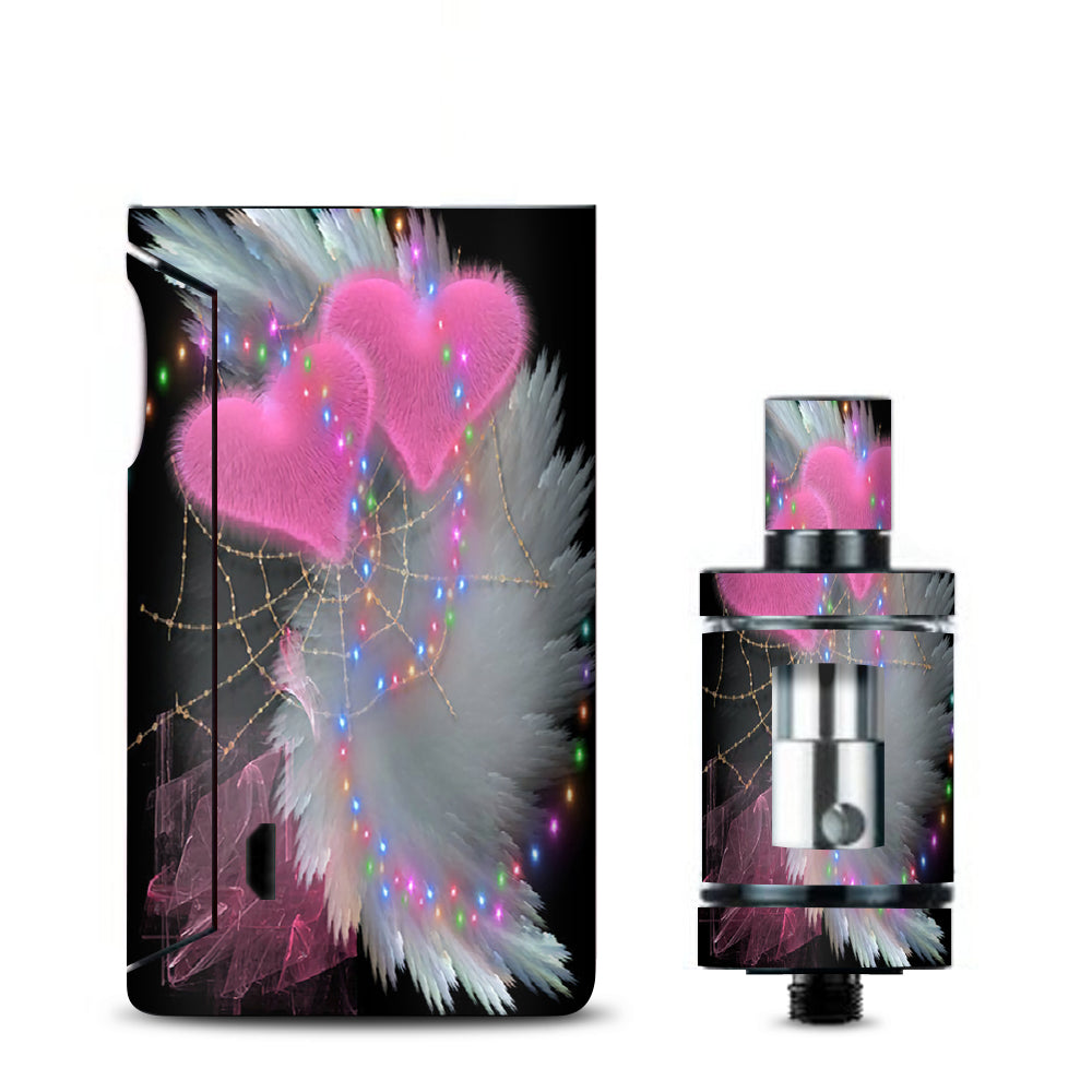  Mystic Pink Hearts Feathers Vaporesso Drizzle Fit Skin