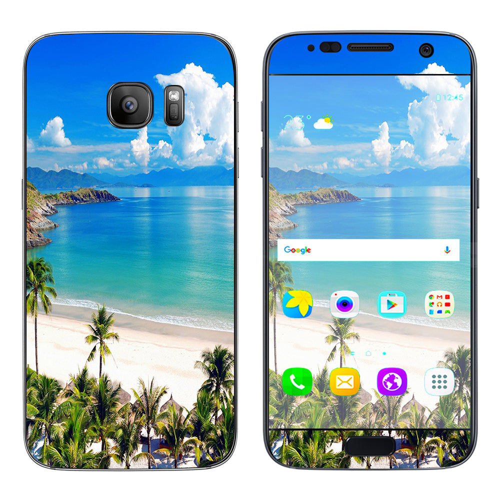  Tropical Paradise Palm Trees Samsung Galaxy S7 Skin