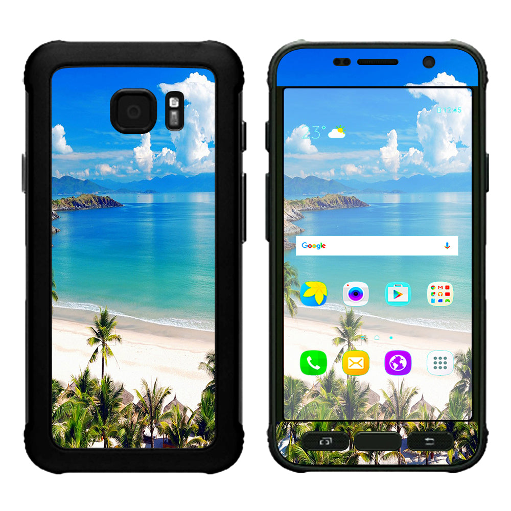  Tropical Paradise Palm Trees Samsung Galaxy S7 Active Skin