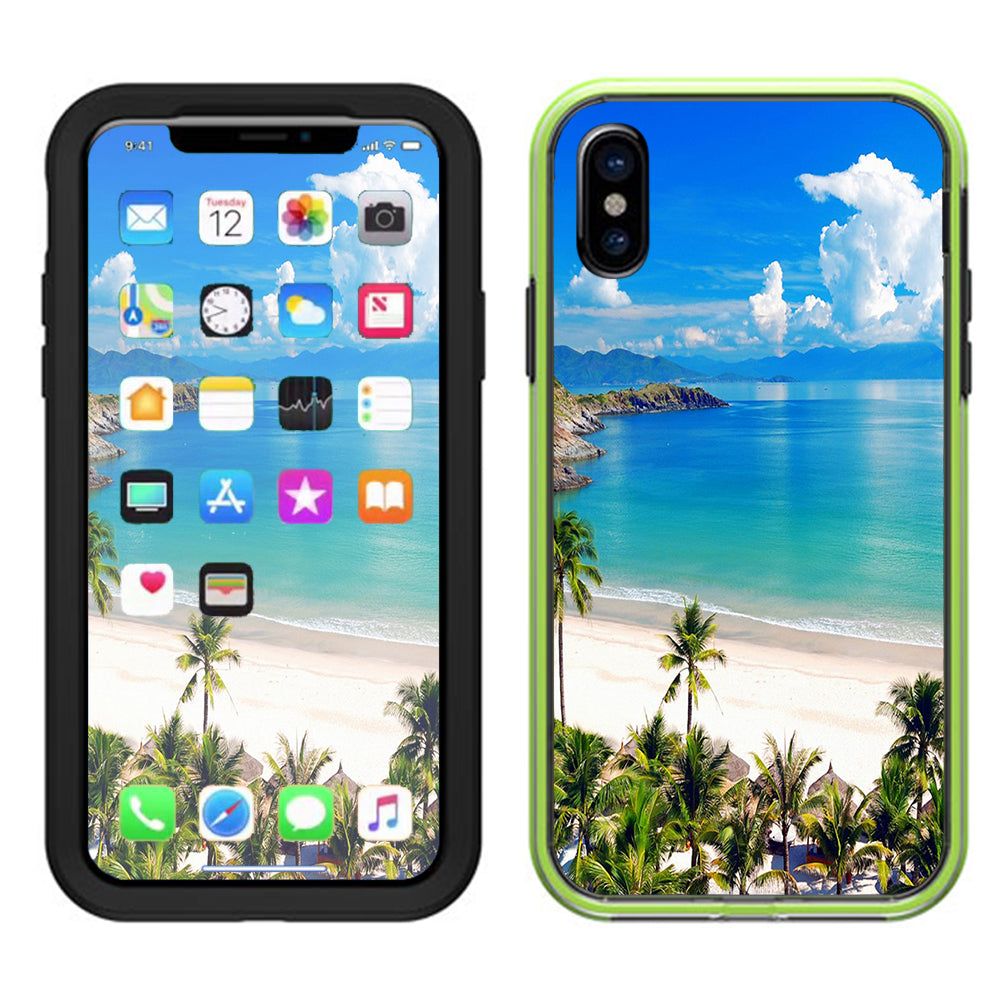  Tropical Paradise Palm Trees Lifeproof Slam Case iPhone X Skin