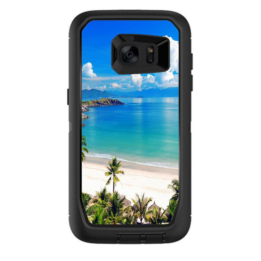  Tropical Paradise Palm Trees Otterbox Defender Samsung Galaxy S7 Edge Skin