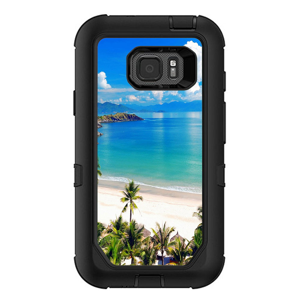  Tropical Paradise Palm Trees Otterbox Defender Samsung Galaxy S7 Active Skin