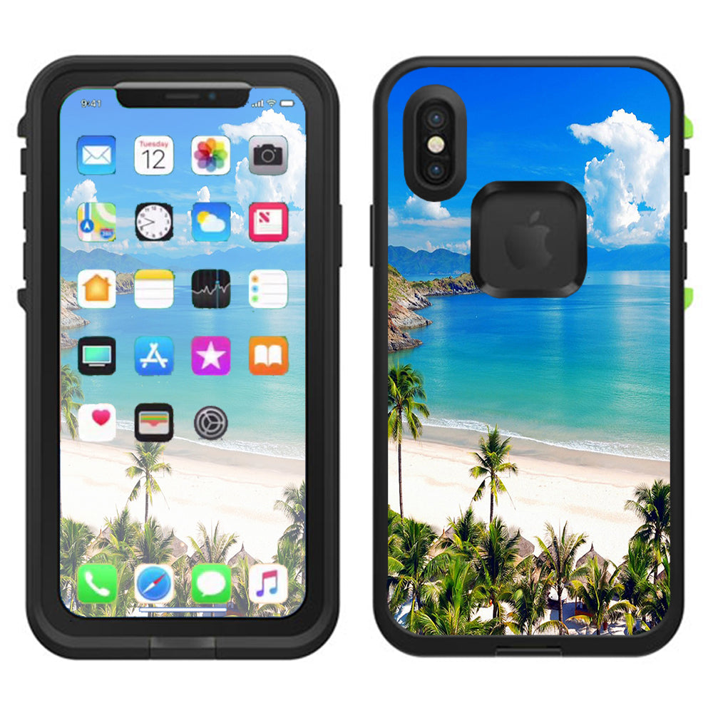  Tropical Paradise Palm Trees Lifeproof Fre Case iPhone X Skin