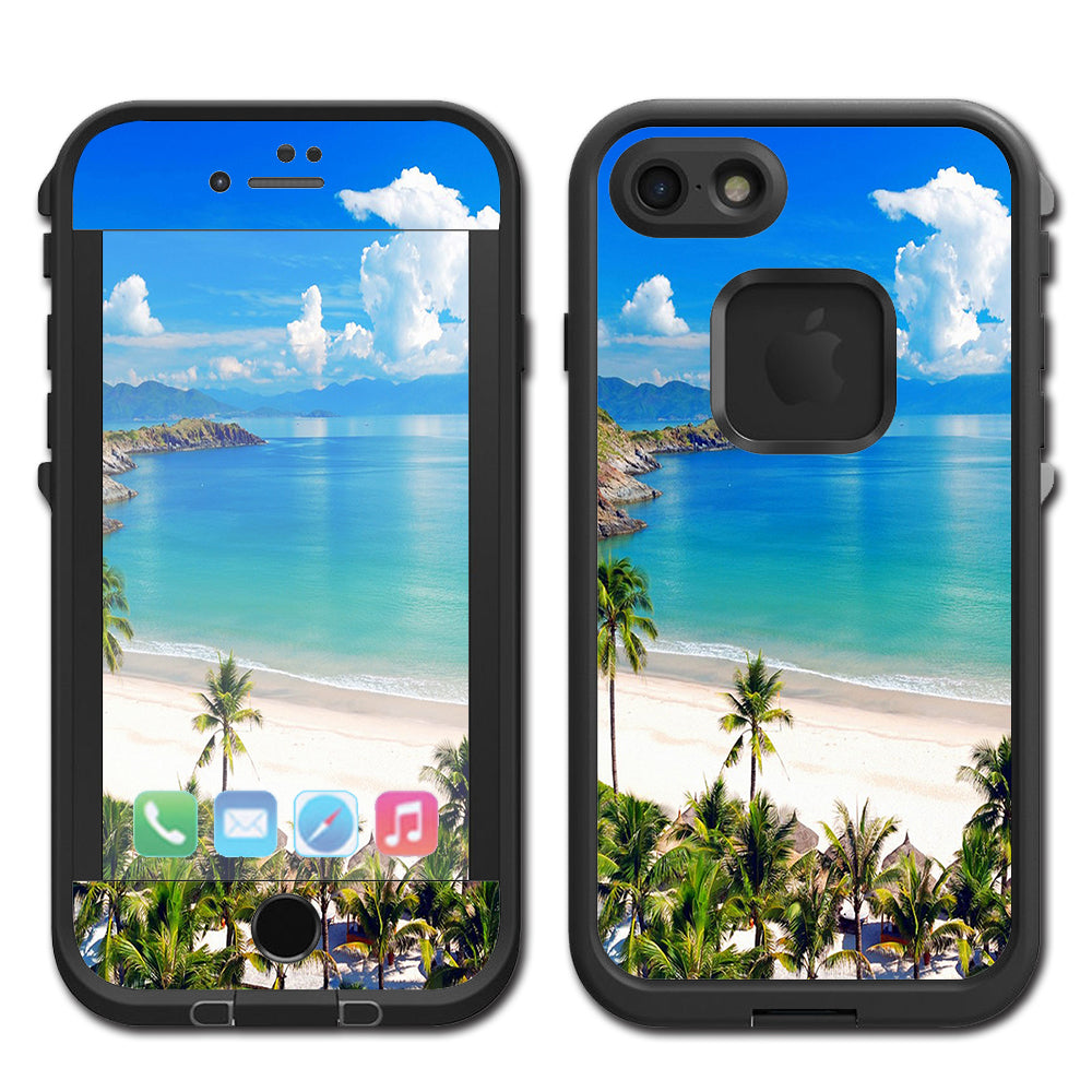  Tropical Paradise Palm Trees Lifeproof Fre iPhone 7 or iPhone 8 Skin