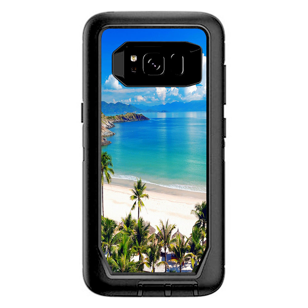  Tropical Paradise Palm Trees Otterbox Defender Samsung Galaxy S8 Skin