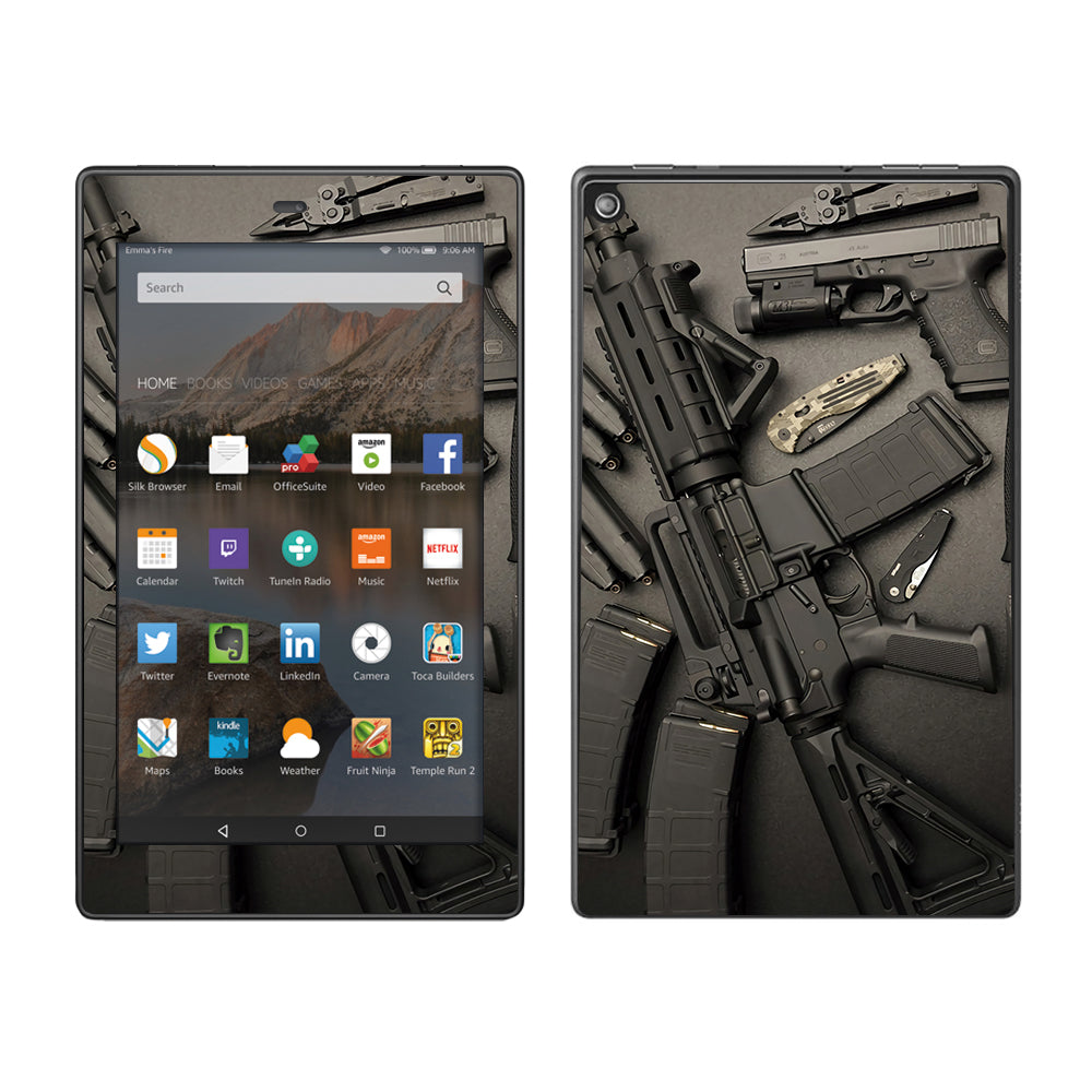  Edc Ar Pistol Gun Knife Military Amazon Fire HD 8 Skin