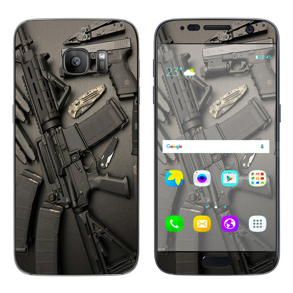  Edc Ar Pistol Gun Knife Military Samsung Galaxy S7 Skin