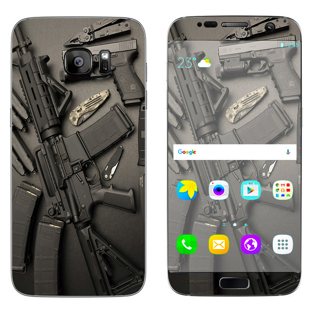  Edc Ar Pistol Gun Knife Military Samsung Galaxy S7 Edge Skin