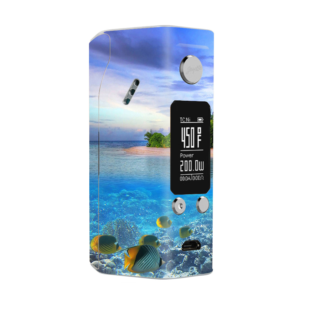  Underwater Snorkel Tropical Fish Island Wismec Reuleaux RX200S Skin