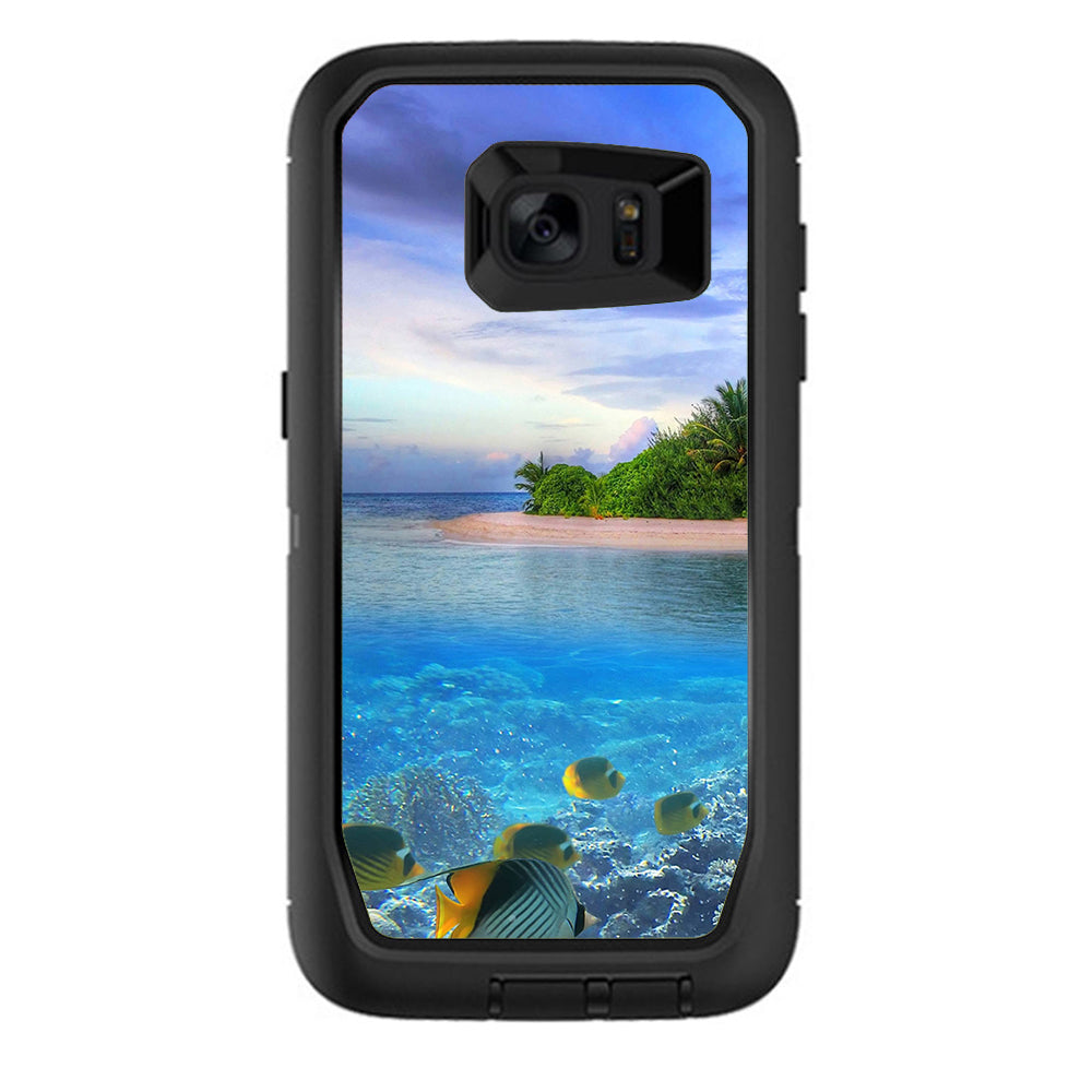  Underwater Snorkel Tropical Fish Island Otterbox Defender Samsung Galaxy S7 Edge Skin