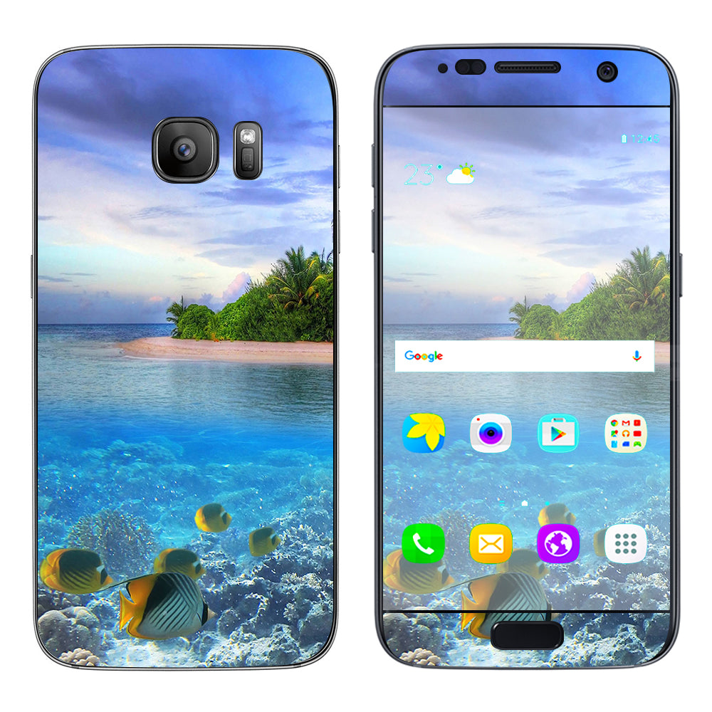  Underwater Snorkel Tropical Fish Island Samsung Galaxy S7 Skin