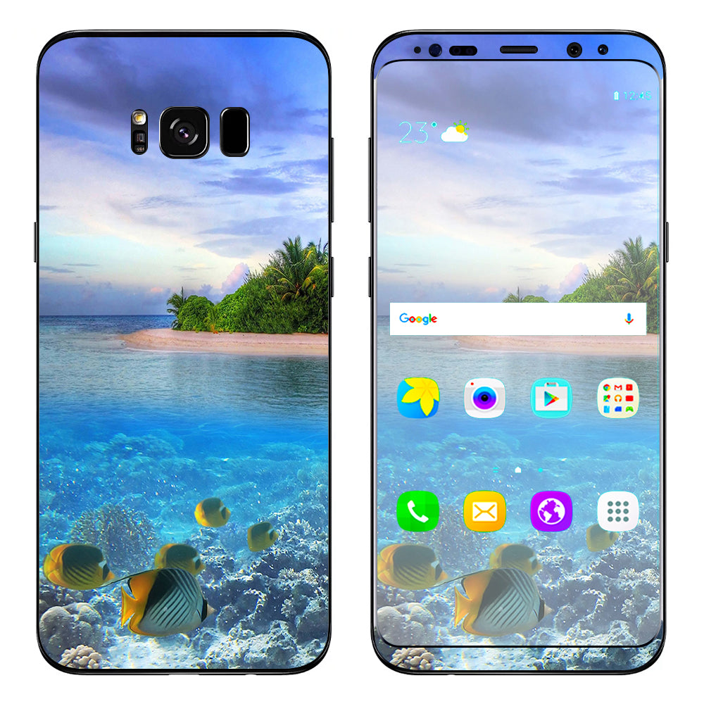  Underwater Snorkel Tropical Fish Island Samsung Galaxy S8 Skin