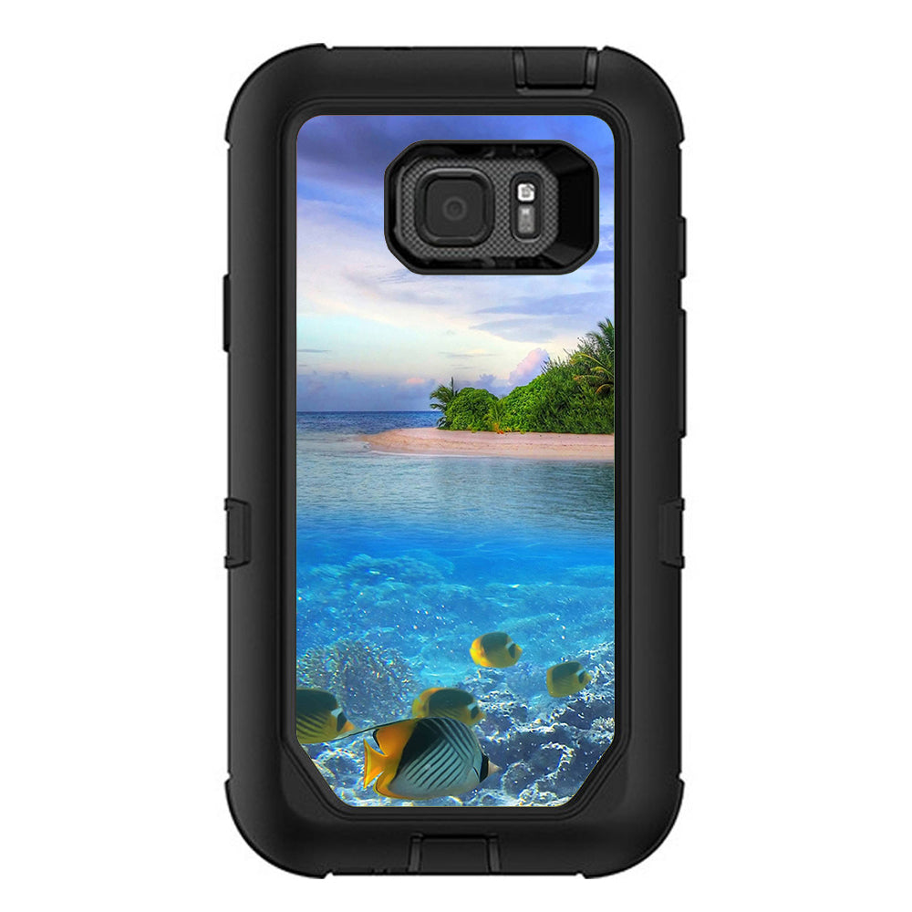  Underwater Snorkel Tropical Fish Island Otterbox Defender Samsung Galaxy S7 Active Skin