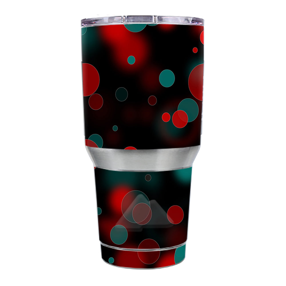 Skin Decal for Ozark Trail 30 Tumbler Red Blue Circles Dots