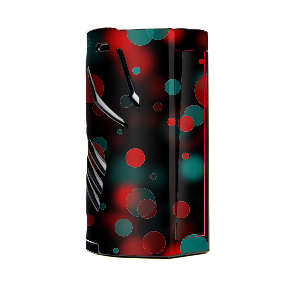  Red Blue Circles Dots Vision T-Priv 3 Smok Skin