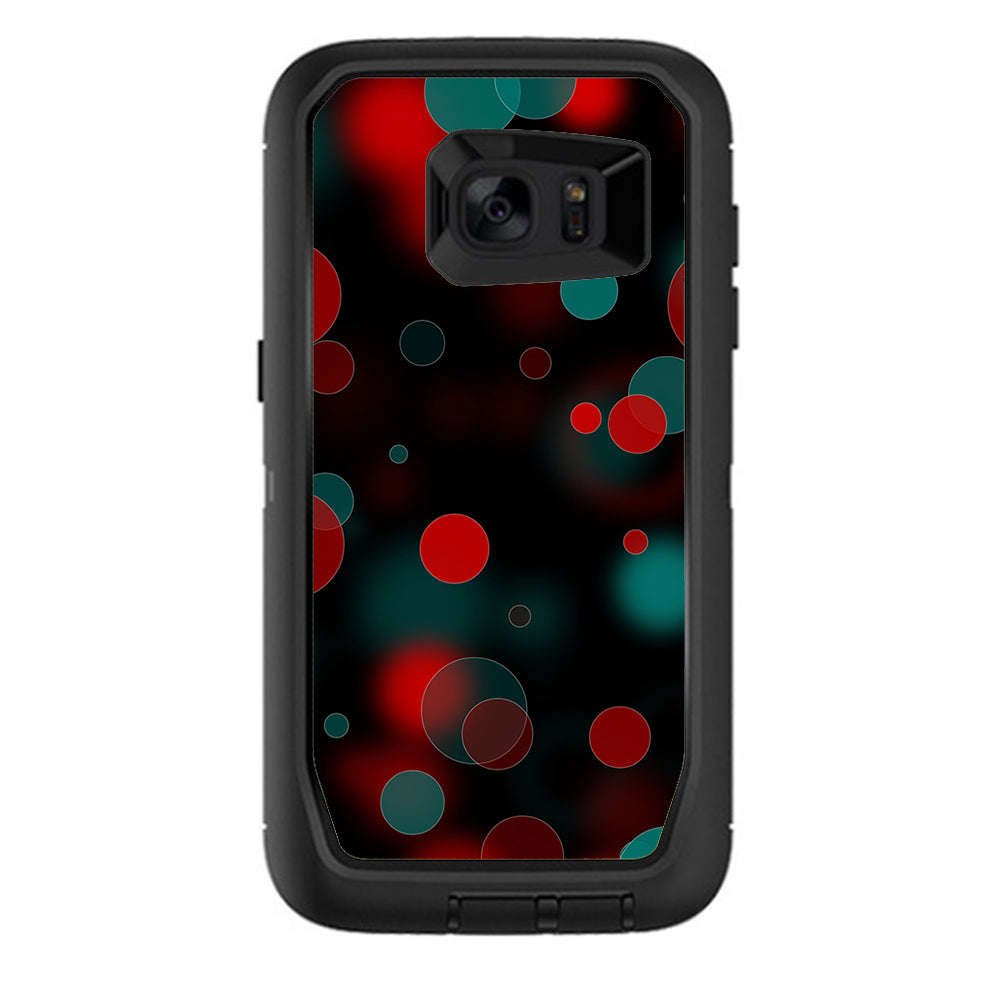  Red Blue Circles Dots Vision Otterbox Defender Samsung Galaxy S7 Edge Skin