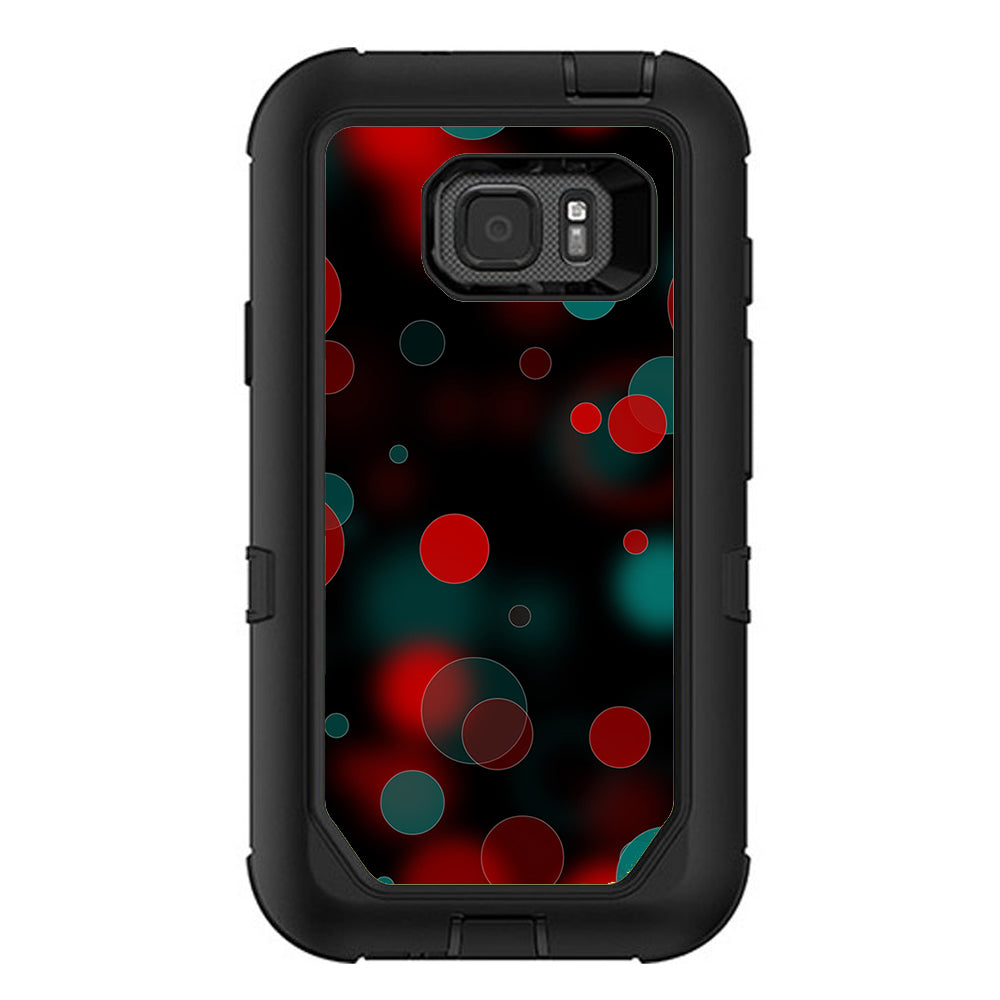  Red Blue Circles Dots Vision Otterbox Defender Samsung Galaxy S7 Active Skin