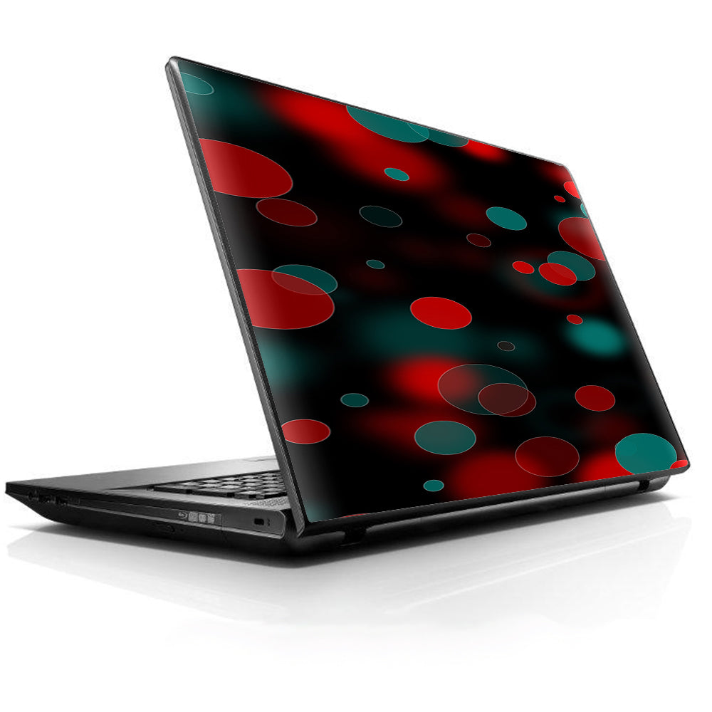  Red Blue Circles Dots Vision Universal 13 to 16 inch wide laptop Skin