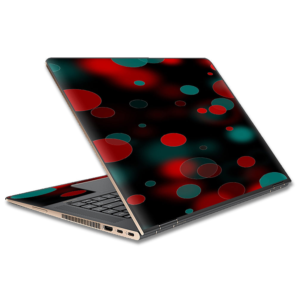  Red Blue Circles Dots Vision HP Spectre x360 13t Skin