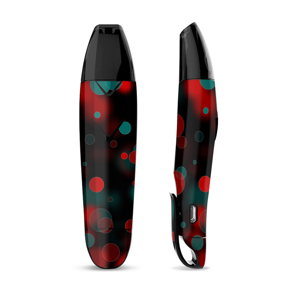 Skin Decal for Suorin Vagon  Vape / Red Blue Circles Dots Vision