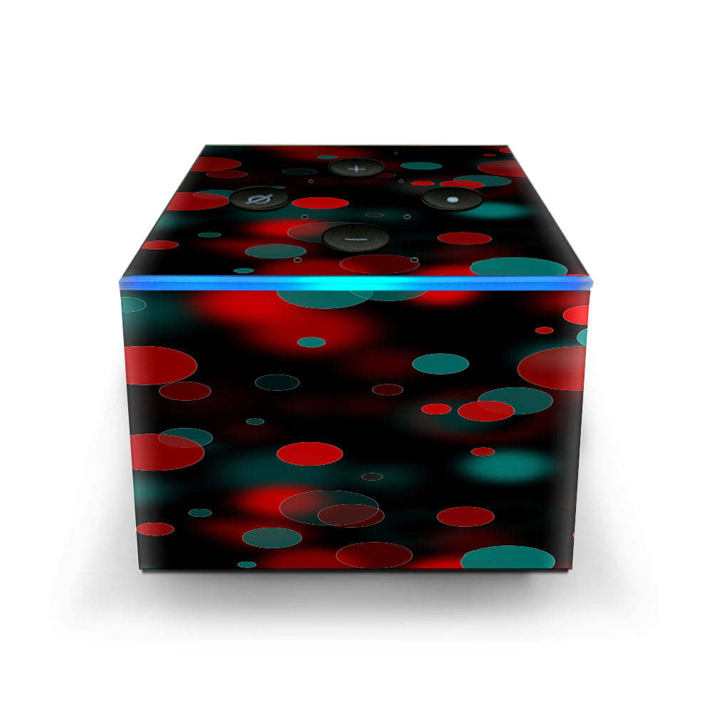  Red Blue Circles Dots Vision Amazon Fire TV Cube Skin
