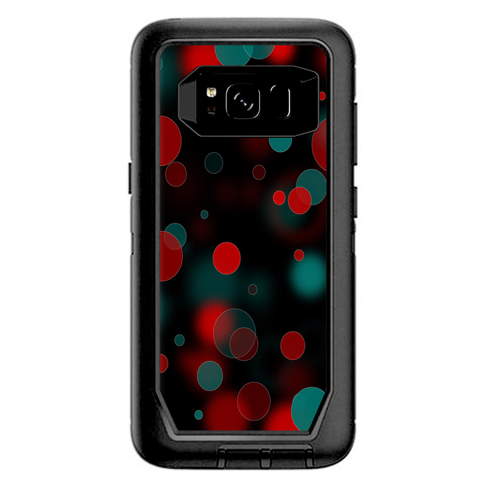  Red Blue Circles Dots Vision Otterbox Defender Samsung Galaxy S8 Skin