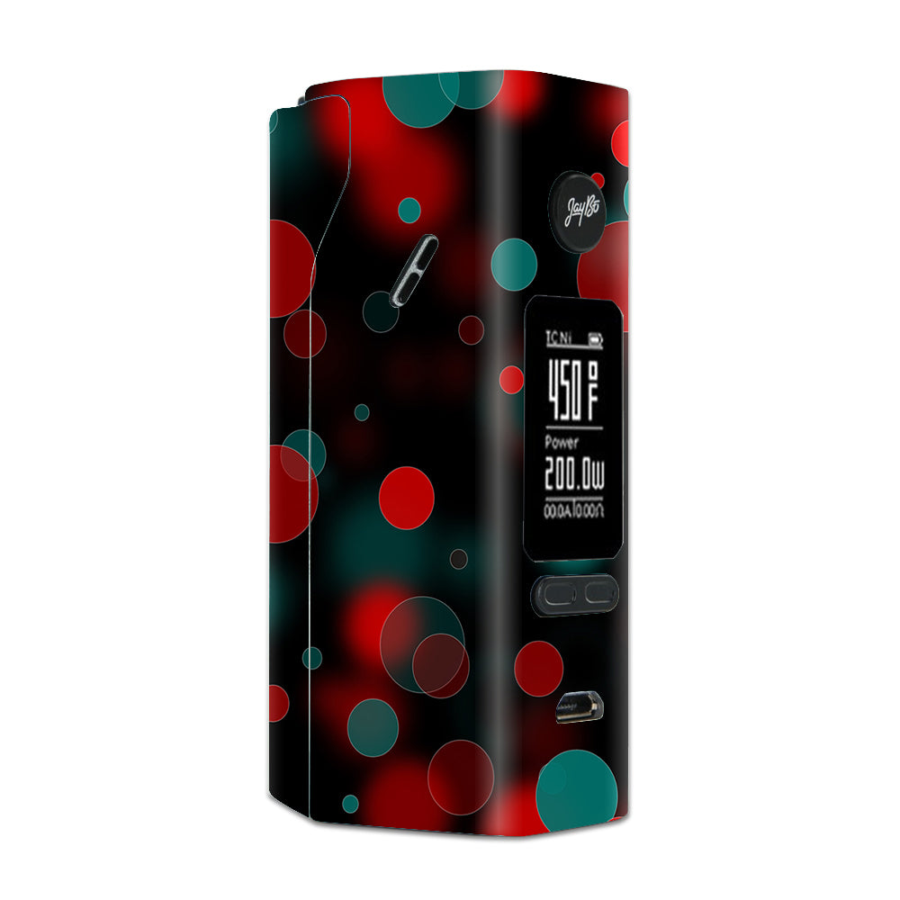  Red Blue Circles Dots Vision Wismec Reuleaux RX 2/3 combo kit Skin
