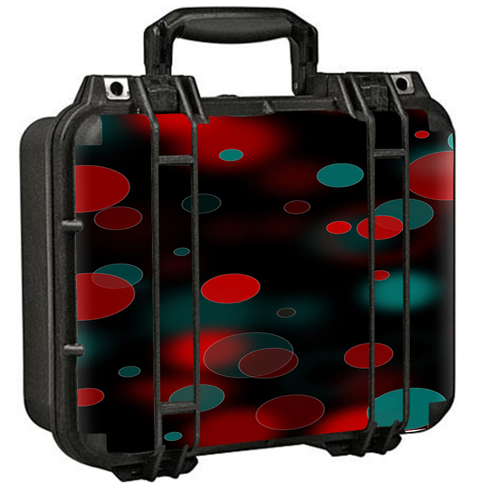  Red Blue Circles Dots Vision Pelican Case 1400 Skin