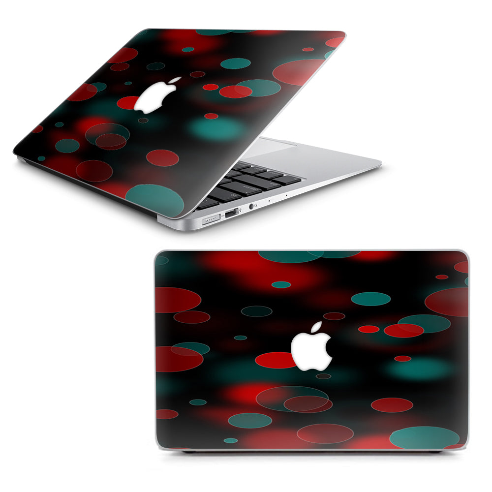  Red Blue Circles Dots Vision Macbook Air 13" A1369 A1466 Skin
