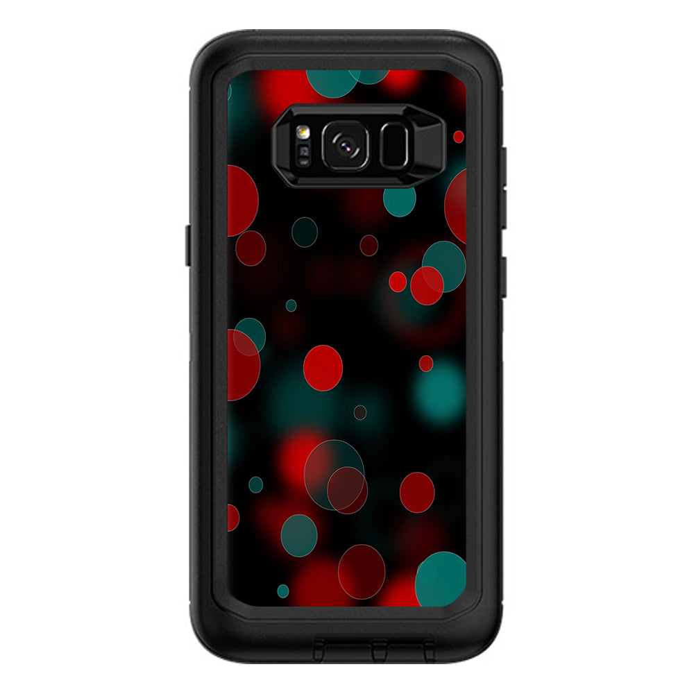  Red Blue Circles Dots Vision Otterbox Defender Samsung Galaxy S8 Plus Skin