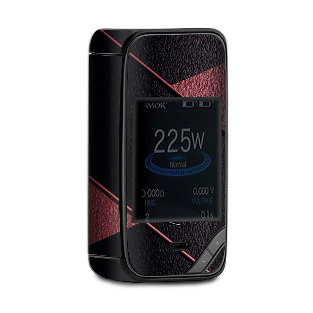  Black Red Leather Hindu Om Like Symbol X-Priv Smok Skin