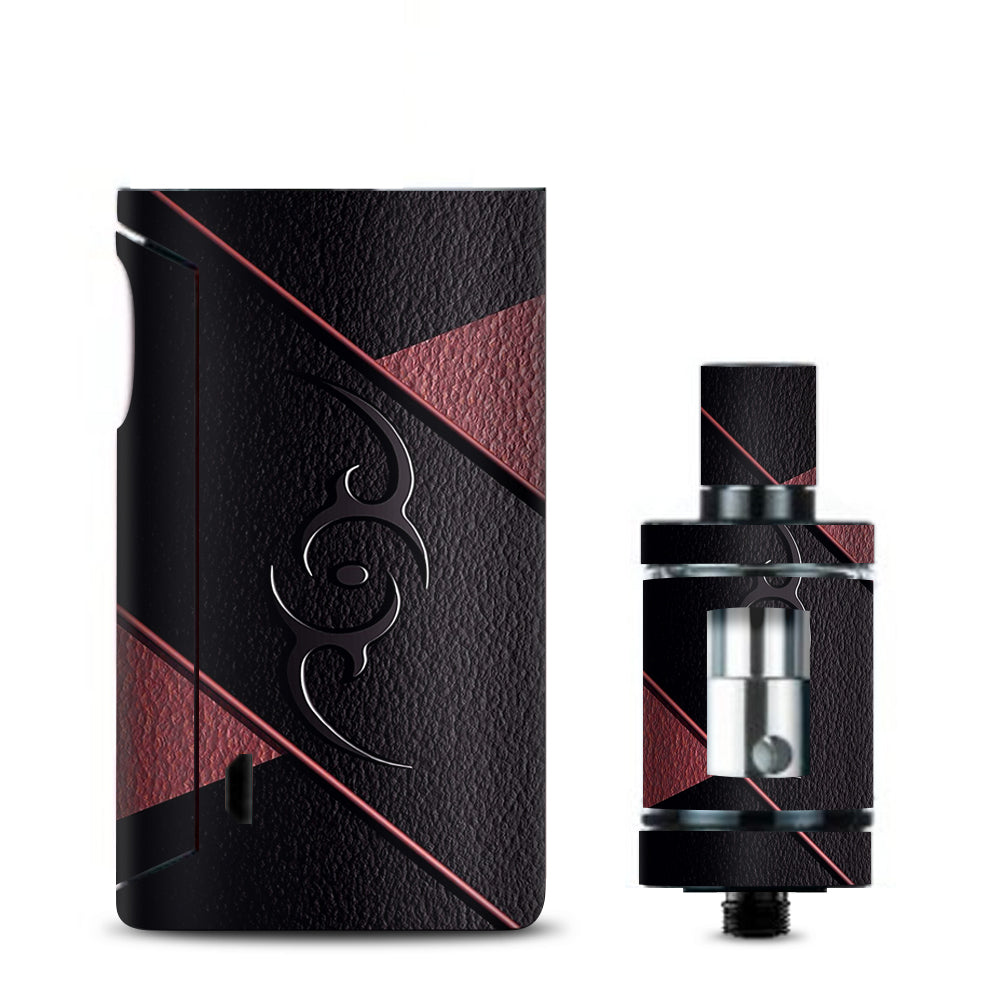  Black Red Leather Hindu Ohm Symbol Vaporesso Drizzle Fit Skin