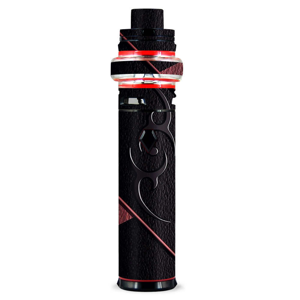  Black Red Leather Hindu Ohm Symbol Smok stick V9 Max Skin