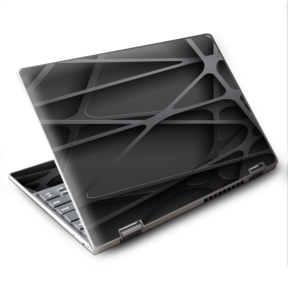  Black Metal Web Panels Lenovo Yoga 710 11.6" Skin