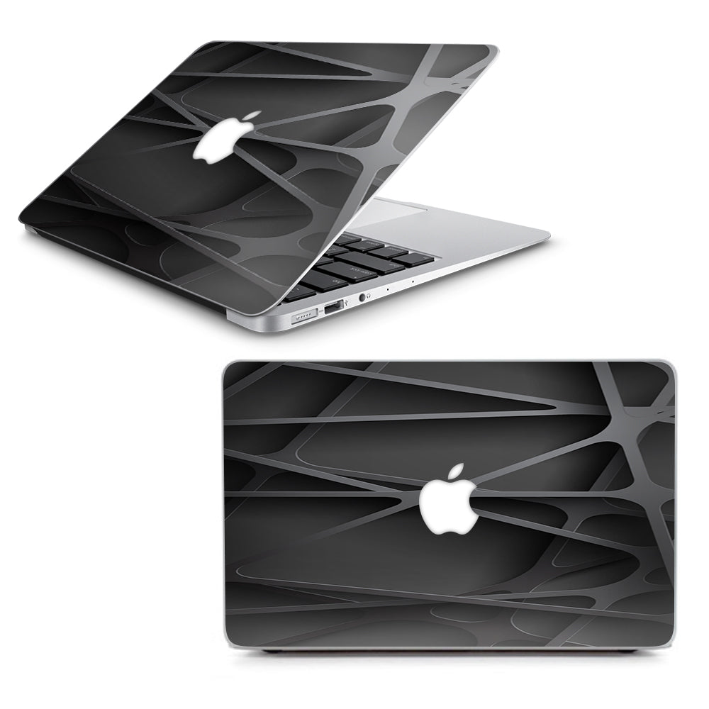  Black Metal Web Panels Macbook Air 13" A1369 A1466 Skin