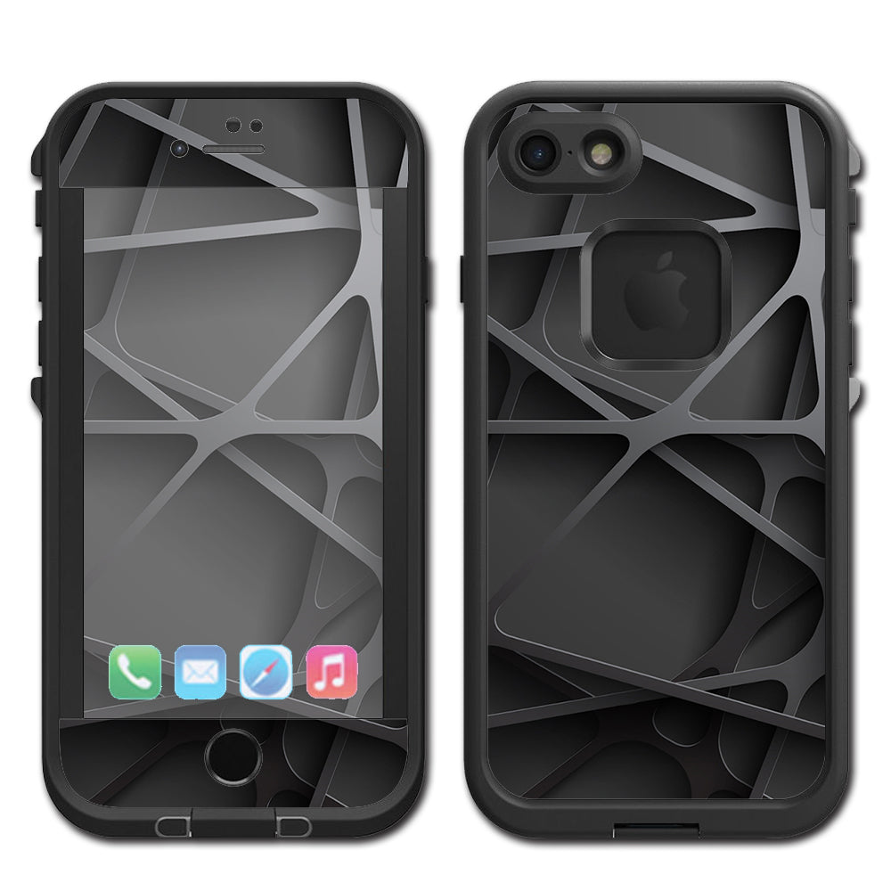 Black Metal Web Panels Lifeproof Fre iPhone 7 or iPhone 8 Skin