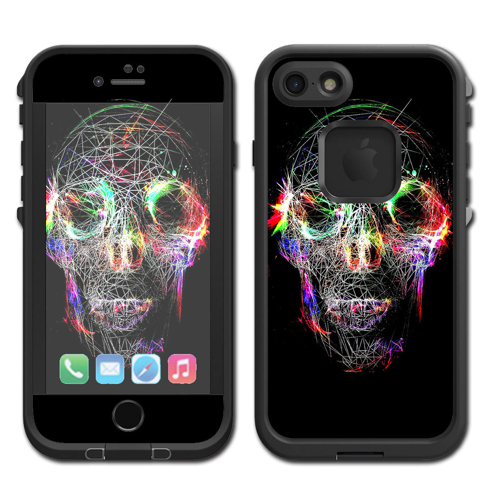  Skull Wild Line Electric Lifeproof Fre iPhone 7 or iPhone 8 Skin