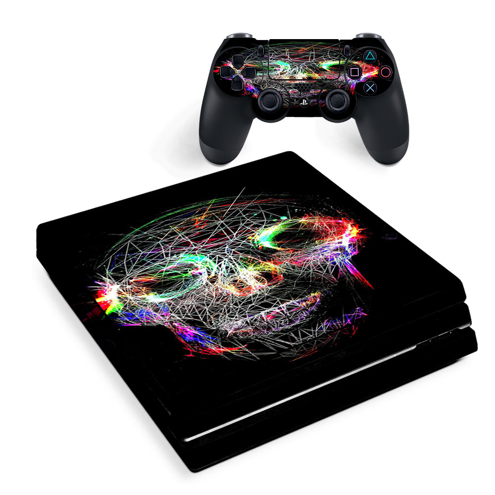 Skull Wild Line Electric Sony PS4 Pro Skin