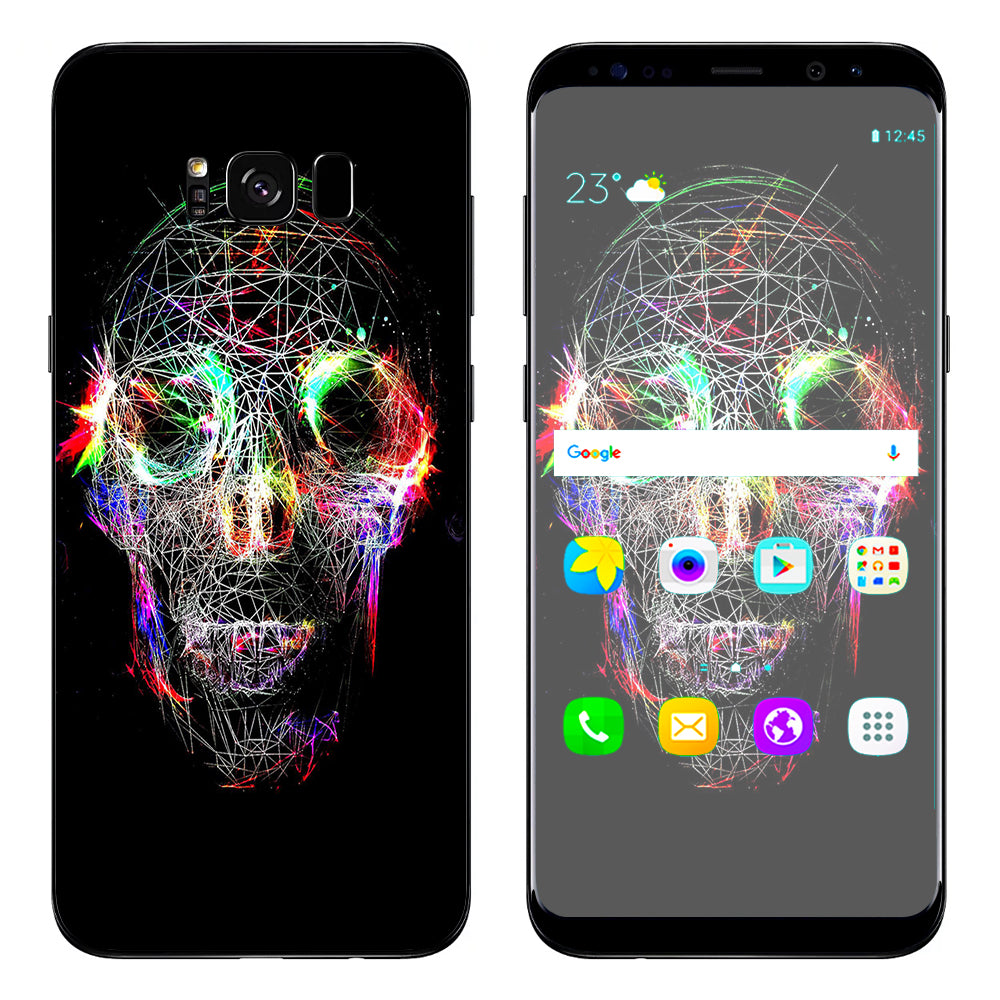 Skull Wild Line Electric Samsung Galaxy S8 Skin