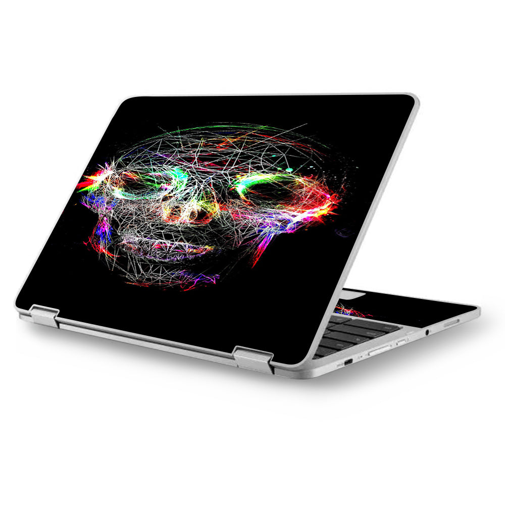  Skull Wild Line Electric Asus Chromebook Flip 12.5" Skin