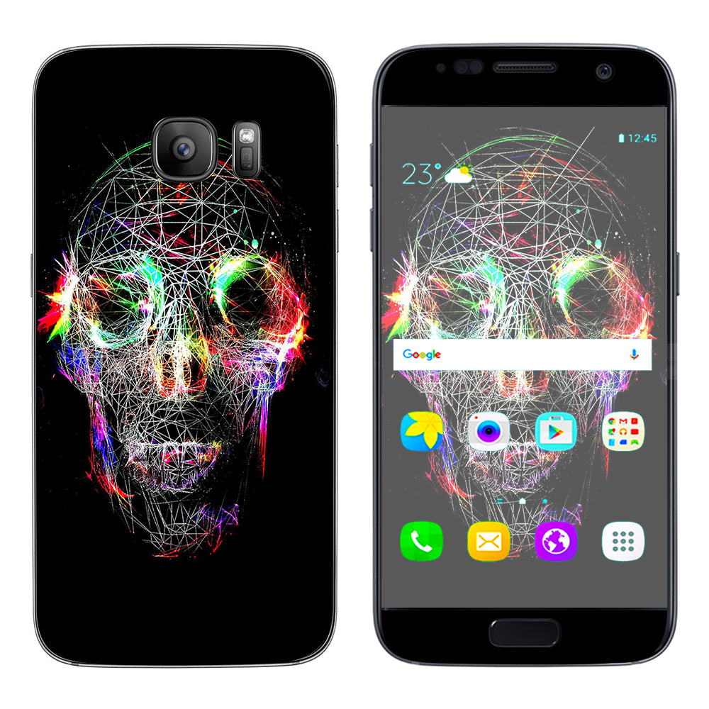  Skull Wild Line Electric Samsung Galaxy S7 Skin