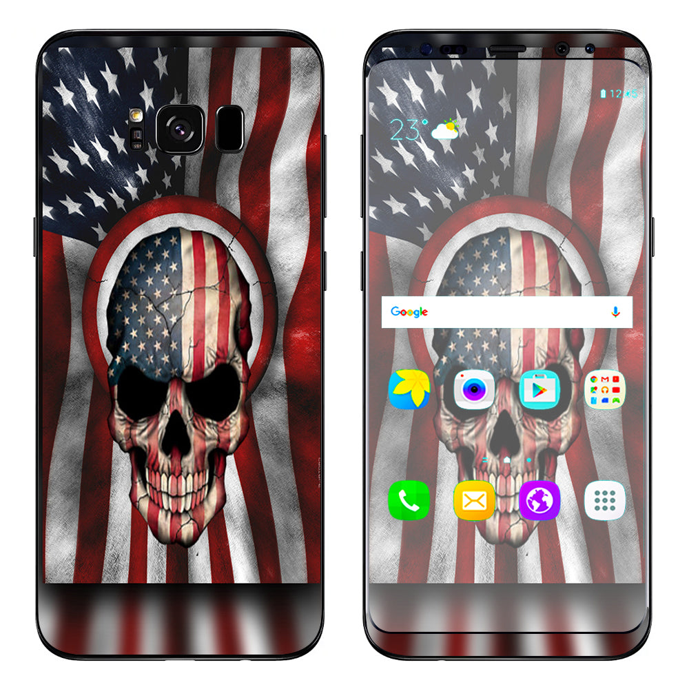  America Skull Military Usa Murica Samsung Galaxy S8 Skin