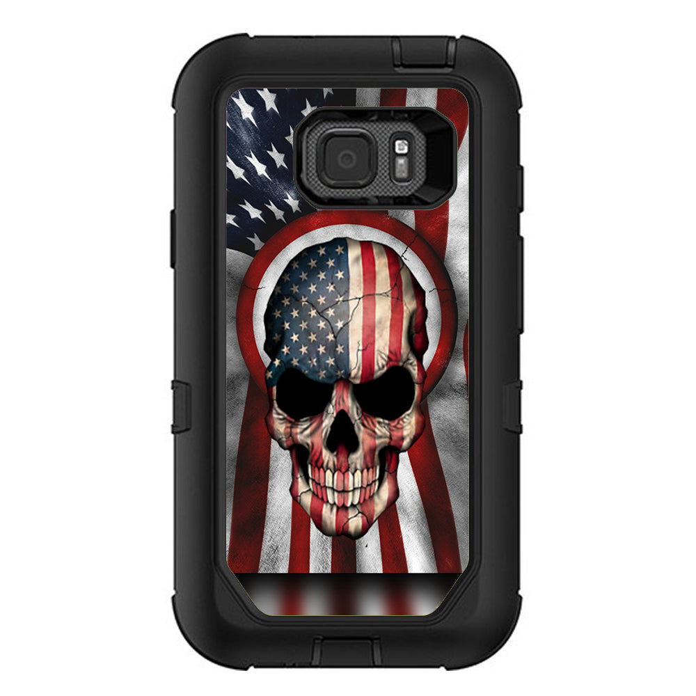  America Skull Military Usa Murica Otterbox Defender Samsung Galaxy S7 Active Skin
