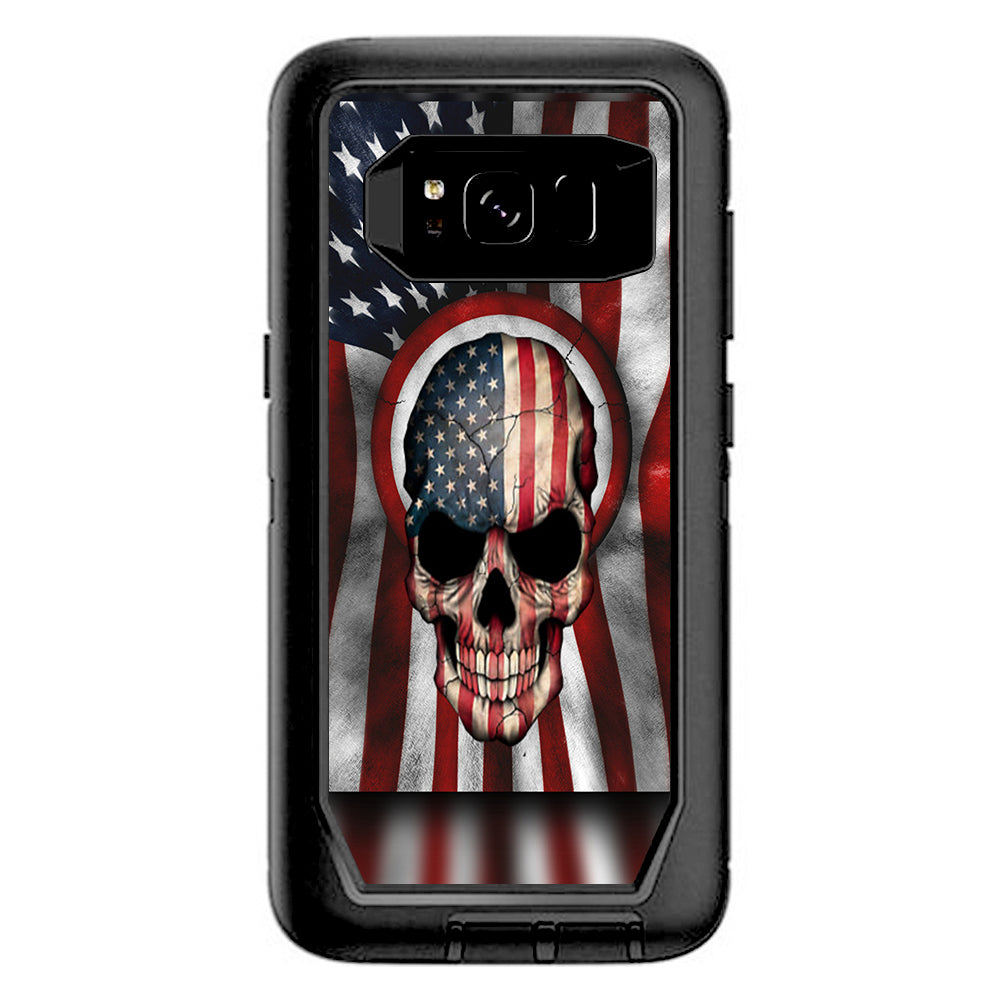  America Skull Military Usa Murica Otterbox Defender Samsung Galaxy S8 Skin