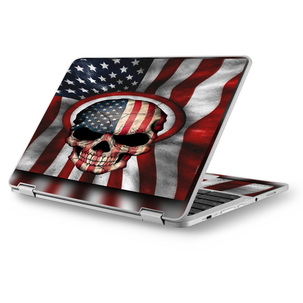  America Skull Military Usa Murica Asus Chromebook Flip 12.5" Skin