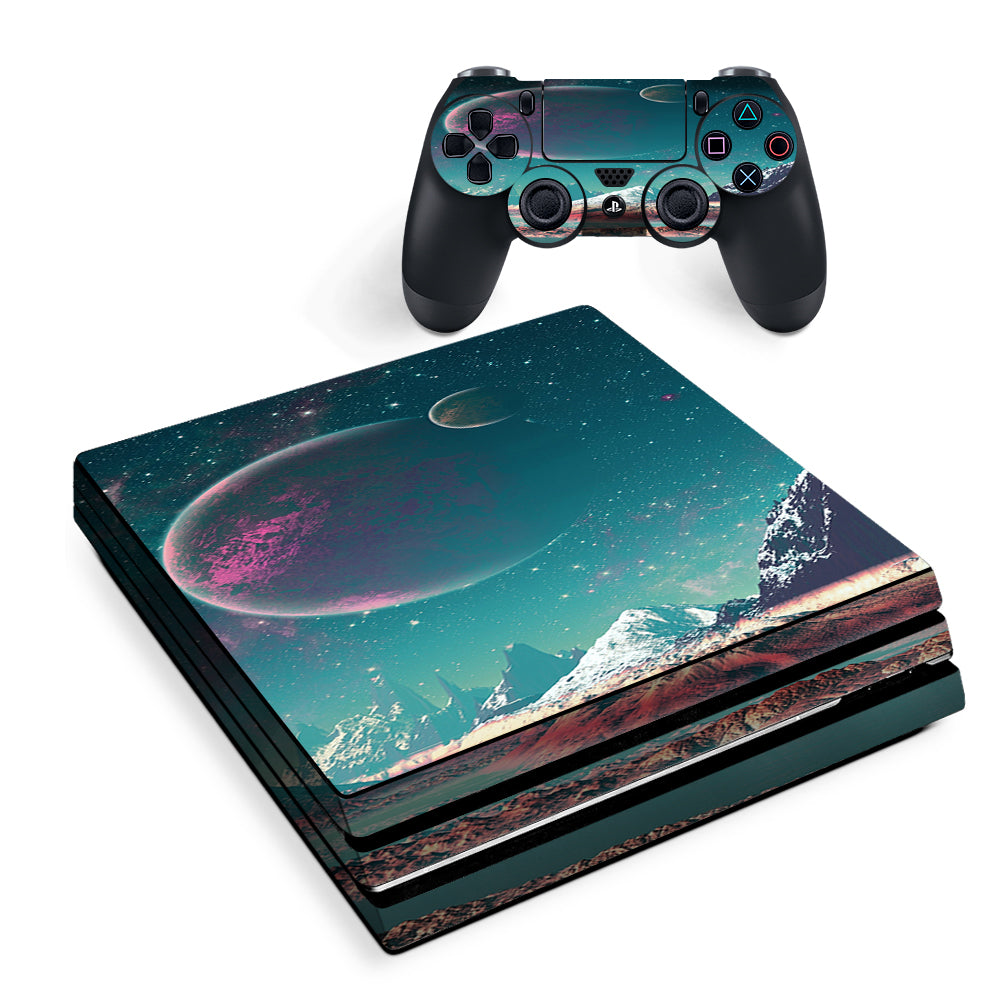 Planets And Moons Mountains Sony PS4 Pro Skin
