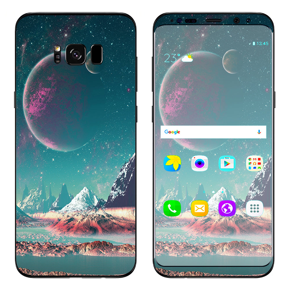  Planets And Moons Mountains Samsung Galaxy S8 Plus Skin