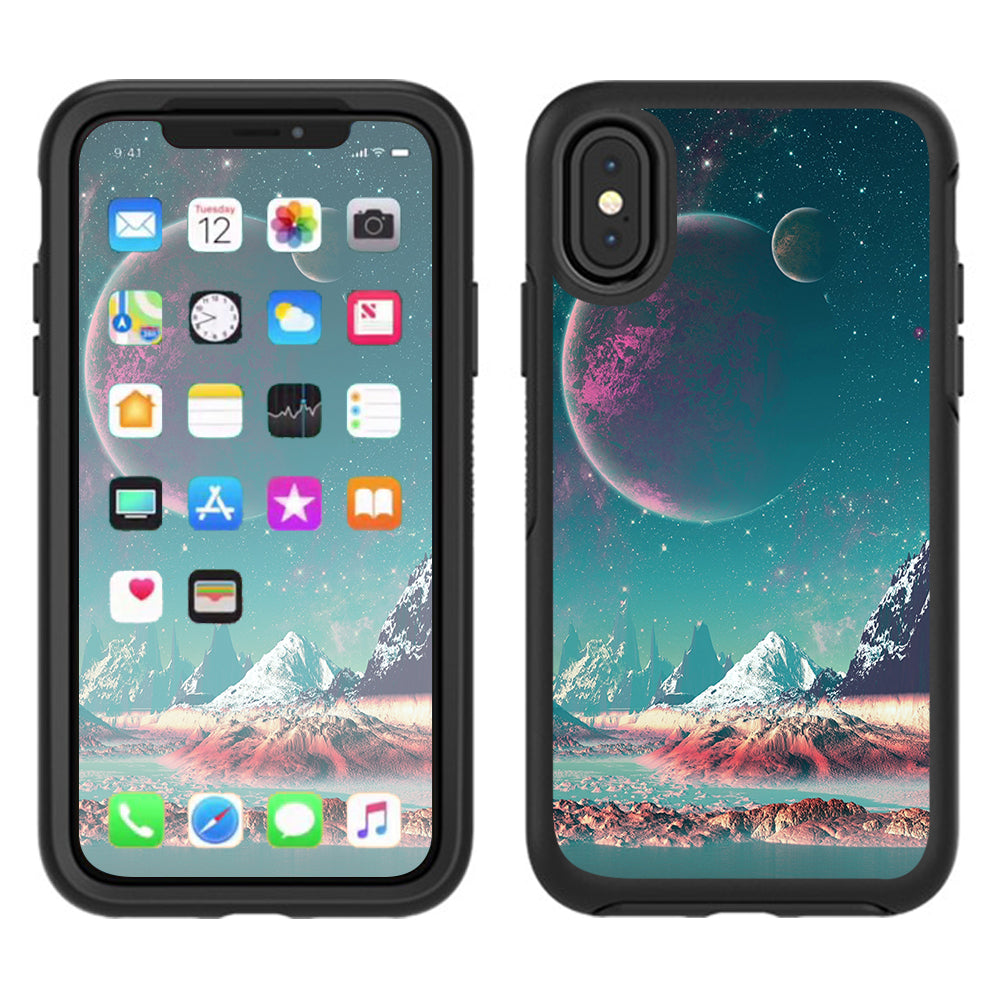  Planets And Moons Mountains Otterbox Defender Apple iPhone X Skin