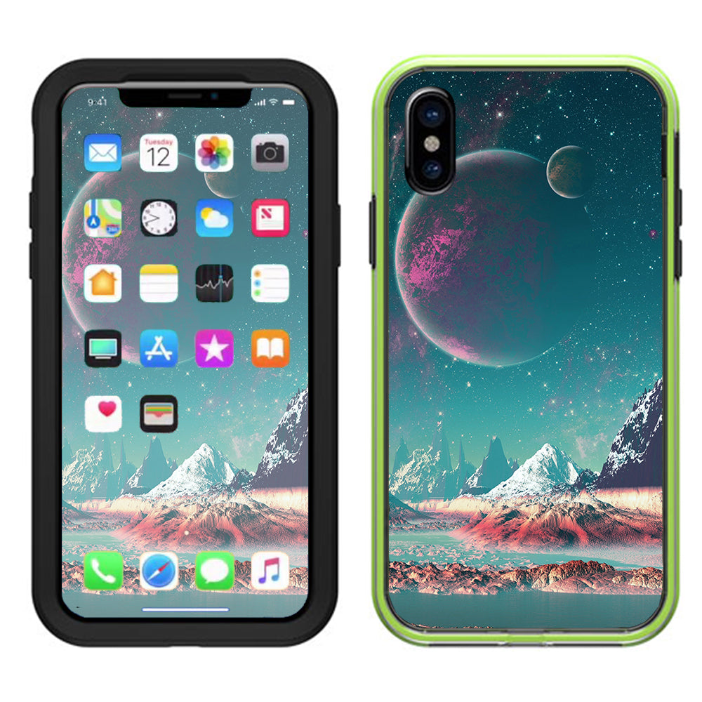  Planets And Moons Mountains Lifeproof Slam Case iPhone X Skin